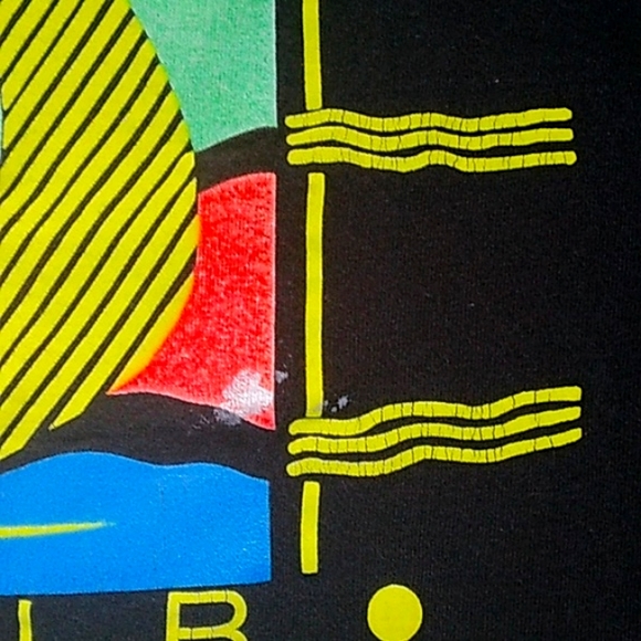 VTG 90S LAKE GEORGE NEON  CROP USA MADE TEE WOMANS L - Picture 6 of 7